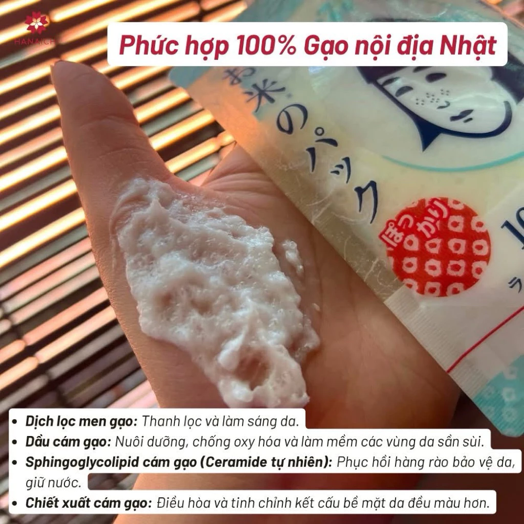 Mặt Nạ Cám Gạo Keana Rice Pack Nhật Bản 170g - Ảnh 4
